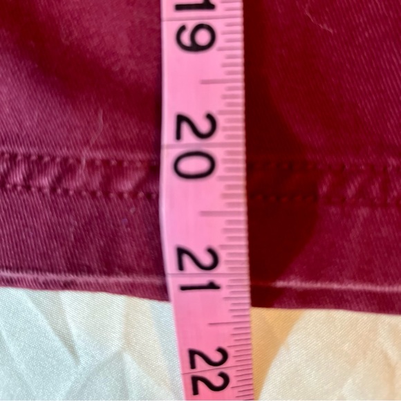 Abercrombie and Fitch Jean Shorts Men’s 36 Maroon Zipper New with Tags - Picture 11 of 16